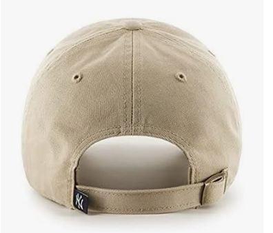 Khaki Primary Logo Clean Up Adjustable Strap Baseball Dad Hat Cap, Adult One Size Fits All