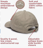 Outdoor Cap Mountain Hat - Unstructured Soft Cotton Cap