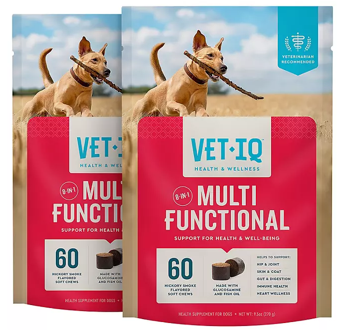 VETIQ 8-In-1 Multi-Benefit Soft Dog Chews, Hickory Smoke Flavored 60 ct., 2 pk.