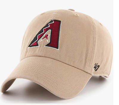 Khaki Primary Logo Clean Up Adjustable Strap Baseball Dad Hat Cap, Adult One Size Fits All