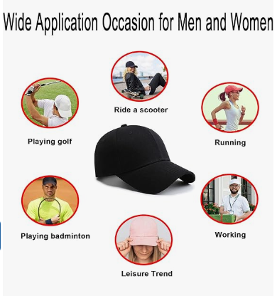 2 Packs Baseball Cap Golf Dad Hat for Men and Women