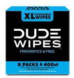 DUDE WIPES XL Flushable Wipes, Fragrance Free, 8 ct., 400 wipes