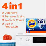Tide PODS Laundry Detergent Pacs, 4-in-1 Ultra Oxi, 104 ct.