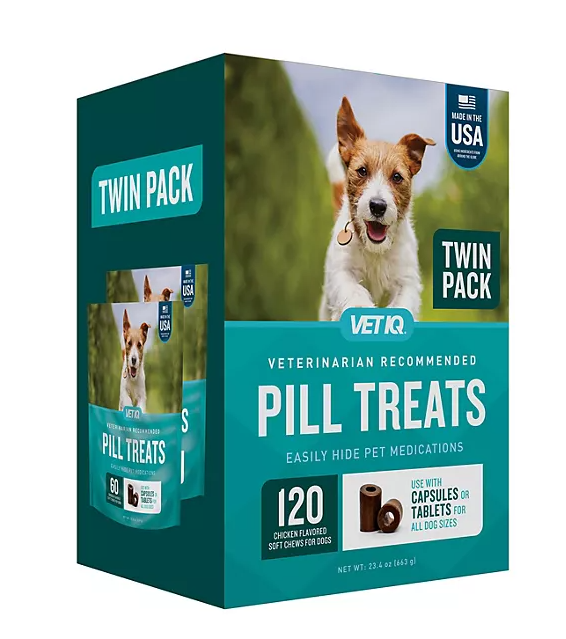 VETIQ Soft Chew Pill Treats, Chicken Flavored, 60 ct., 2pk.
