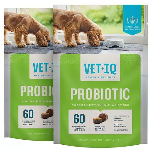 VETIQ Probiotic Soft Dog Chews, Hickory Smoke Flavored 60 ct., 2 pk.