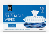 Member's Mark Flushable Wipes, Fresh Scent, 540 ct.