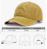 Men Women Baseball Cap-Low Profile Adjustable Washed Cotton Golf Dad Hat