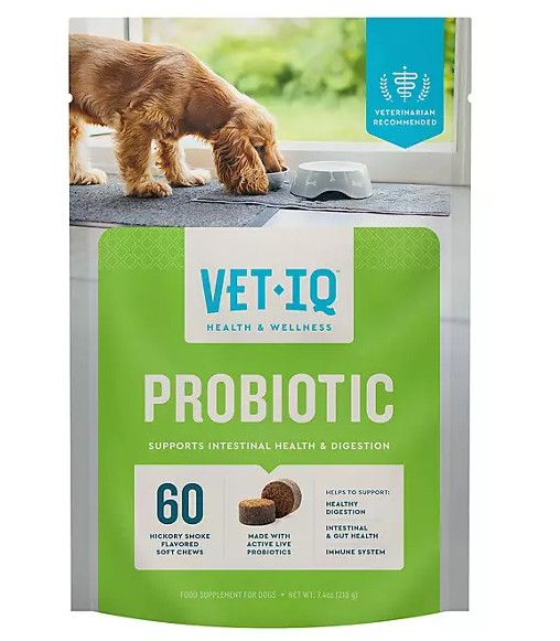 VETIQ Probiotic Soft Dog Chews, Hickory Smoke Flavored 60 ct., 2 pk.
