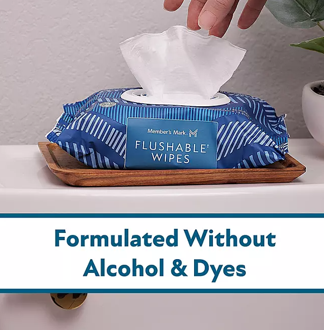 Member's Mark Flushable Wipes, Fresh Scent, 540 ct.