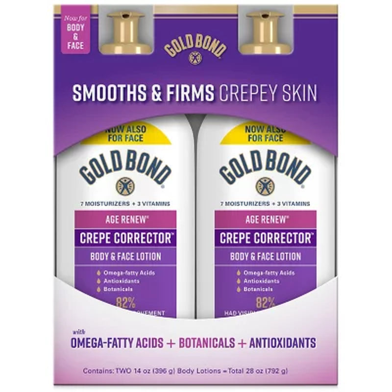 Gold Bond Age Renew Crepe Corrector Lotion, 14 Oz., 2 Pk.