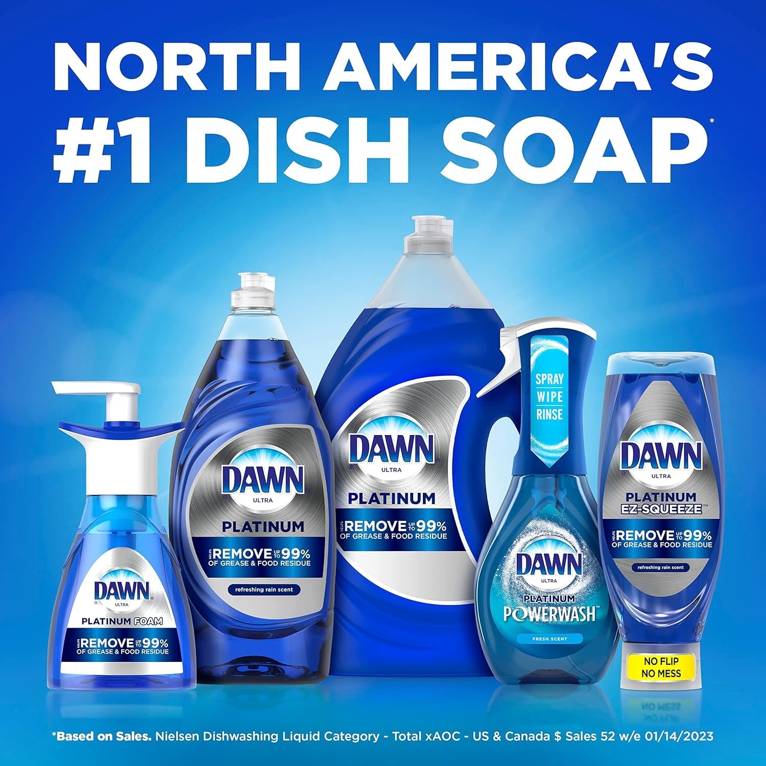 Ultra Platinum Foam Dishwashing Foam, Fresh Rapids Scent, 10.1 Fl Oz (Packaging May Vary)