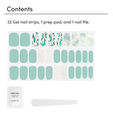 Gloss Nail Strips - Desert Quartz - UV Free, Chip Resistant, Long Lasting Gel Stickers - Contains 32 Wraps, 1 Prep Pad, 1 File