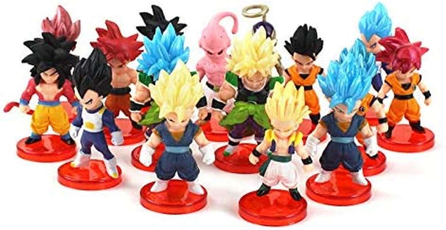 Dragon Ball Z 16-Piece Action Figure Set, 3-Inch Collectibles for Cake Toppers & Party Favors