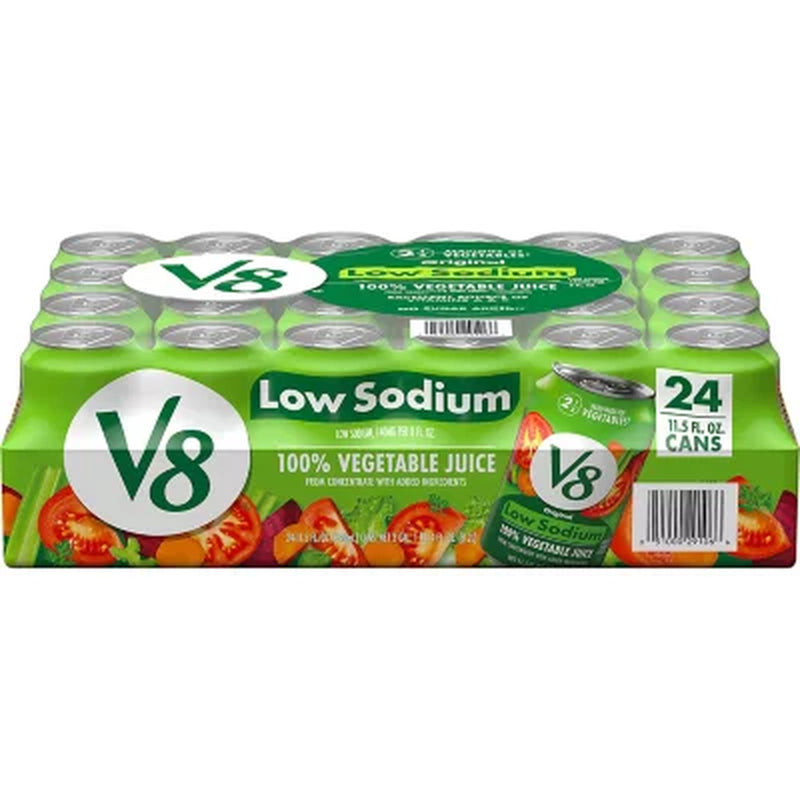 V8 Low Sodium Original 100% Vegetable Juice, 11.5 Fl. Oz., 24 Pk.
