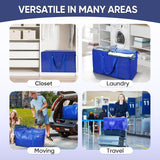 6 Pack Extra Large Moving Bags with Zippers & Carrying Handles, Heavy-Duty Storage Tote Moving Boxes for Space Saving