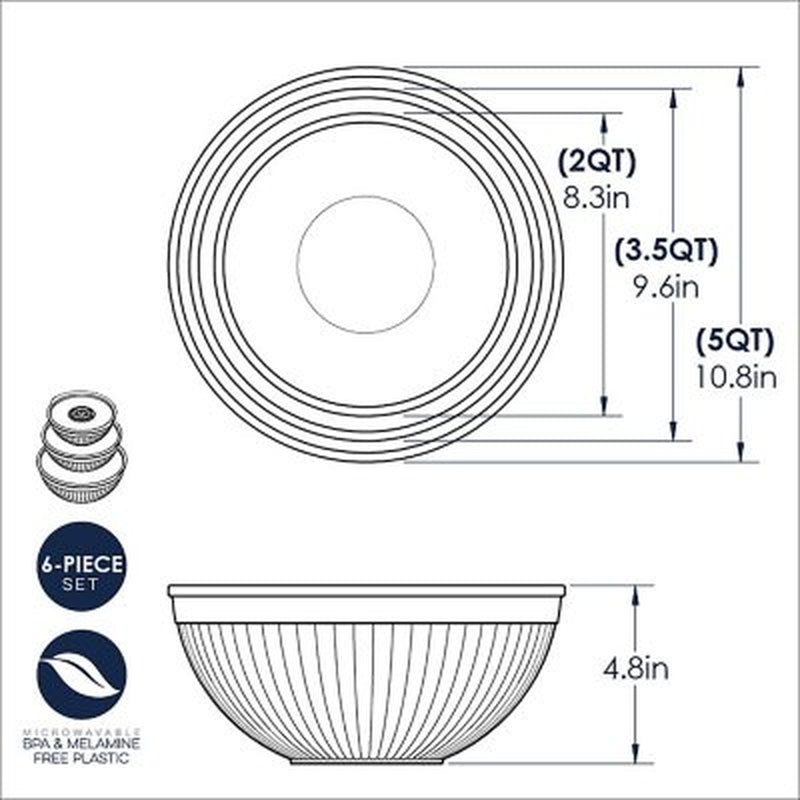 Nordic Ware 10-Piece Microwavable Bowl Set with Covers