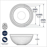 Nordic Ware 10-Piece Microwavable Bowl Set with Covers