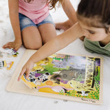 African Plains Safari Wooden Jigsaw Puzzle with Storage Tray (24 Pcs)