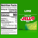 Lime Artificially Flavored Gelatin Dessert Mix, Family Size, 6 Oz Box
