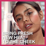 Cheek Heat Gel-Cream Blush Makeup, Lightweight, Breathable Feel, Sheer Flush of Color, Natural-Looking, Dewy Finish, Oil-Free, Nude Burn, 1 Count