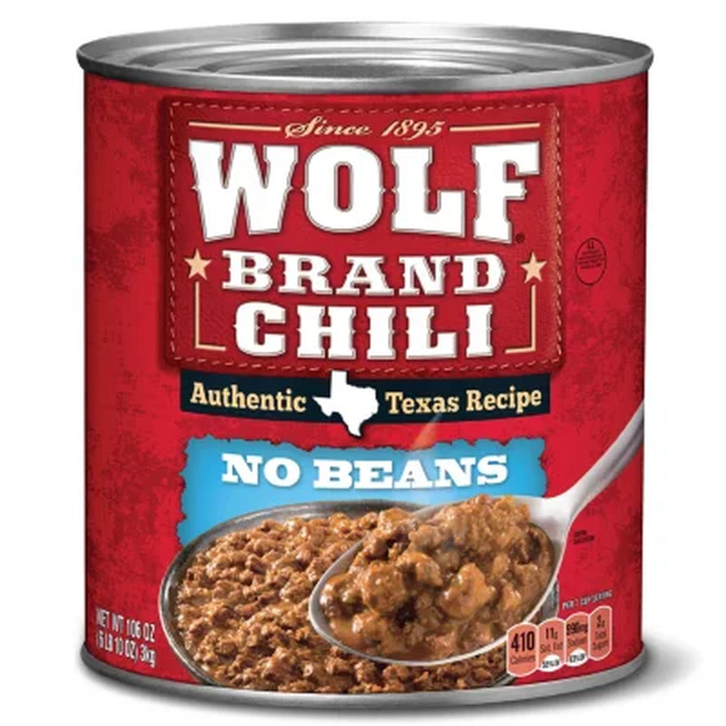 Wolf Brand "No Bean" Chili 106 Oz.
