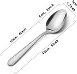 36-Piece Stainless Steel Silverware Set, 5.9" Tea Spoons, Durable Small Spoons, Cost-Effective for Home, Kitchen, Restaurant - Mirror Polished, Dishwasher Safe