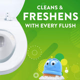 Fresh Gel Toilet Bowl Cleaning Stamps, Helps Keep Toilet Clean and Helps Prevent Limescale & Rings, Citrus Scent, 1 Dispenser with 6 Fresh Gel Stamps