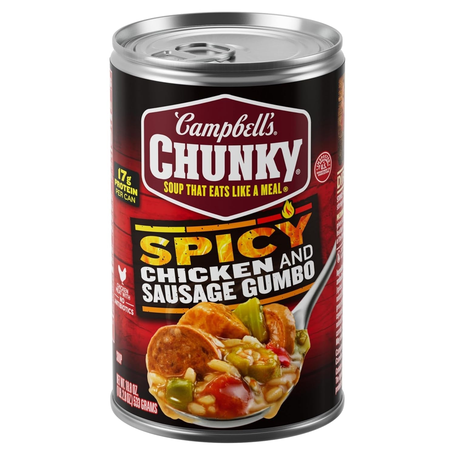 Chunky Soup, Spicy Chicken and Sausage Gumbo, 18.8 Oz Can