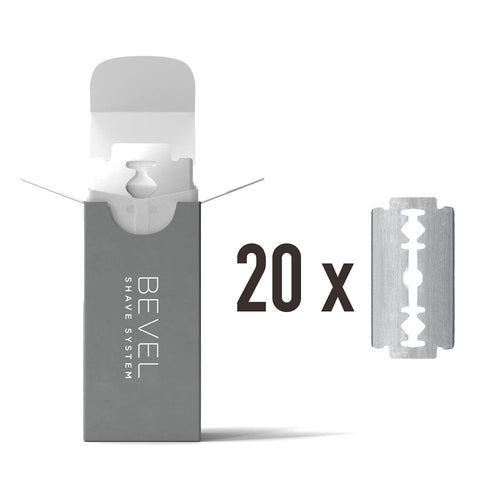 Safety Razor Replacement Blades 20 Pack, Double Edge Safety Razor for Men Blades to Prevent Razor Bumps and Skin Irritation, Single Blade Razor Refills (Packaging May Vary)