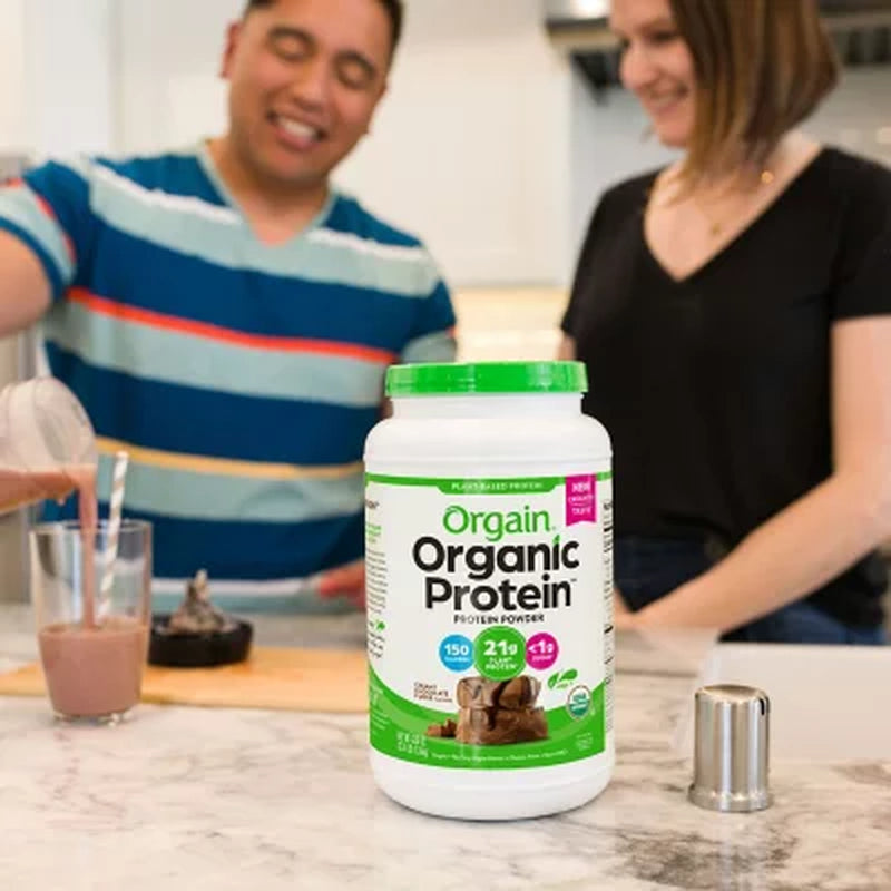 Orgain Organic 21G Plant-Based Protein Powder, Creamy Chocolate Fudge 2.74 Lbs.