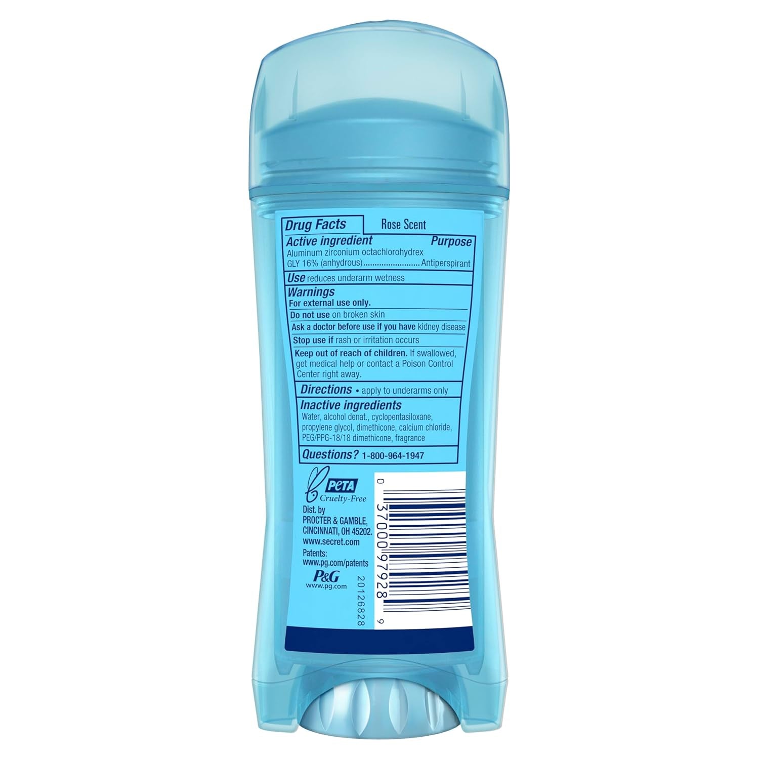 Fresh Antiperspirant Deodorant for Women, 72Hr Breathable Sweat & Odor Protection, Instant Freshness & Gentle, PH Balancing Minerals, Clear Gel, Delicate Rose Scent, 2.6 Oz