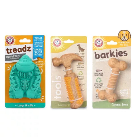 Arm & Hammer Dental Dog Toys, Variety Pack, 3 Ct.