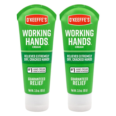 Working Hands Hand Cream for Extreme Dryness - 3 Oz Tube (2 Pack) - Repairing Skincare for Cracked, Dry Hands
