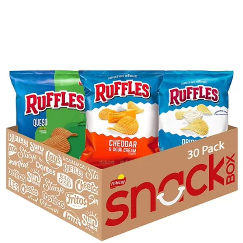 Ruffles Potato Chips, Variety Pack, 30 Pk.