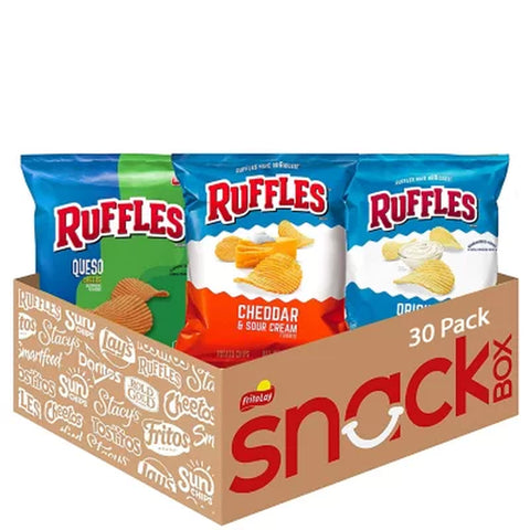 Ruffles Potato Chips, Variety Pack, 30 Pk.