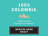 100% Colombia, Medium Dark Roast Ground Coffee, 12 Ounce (Pack of 1)