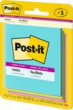 Super Sticky Notes, 3X3 In, 3 Pads, 2X the Sticking Power, Supernova Neons, Bright Colors, Recyclable (3321-SSMIA)
