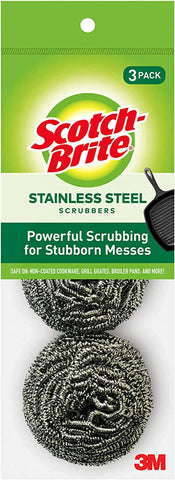 Stainless Steel Scrubber, Dish Scrubbers for Cleaning Kitchen and Household, Dishes, 3