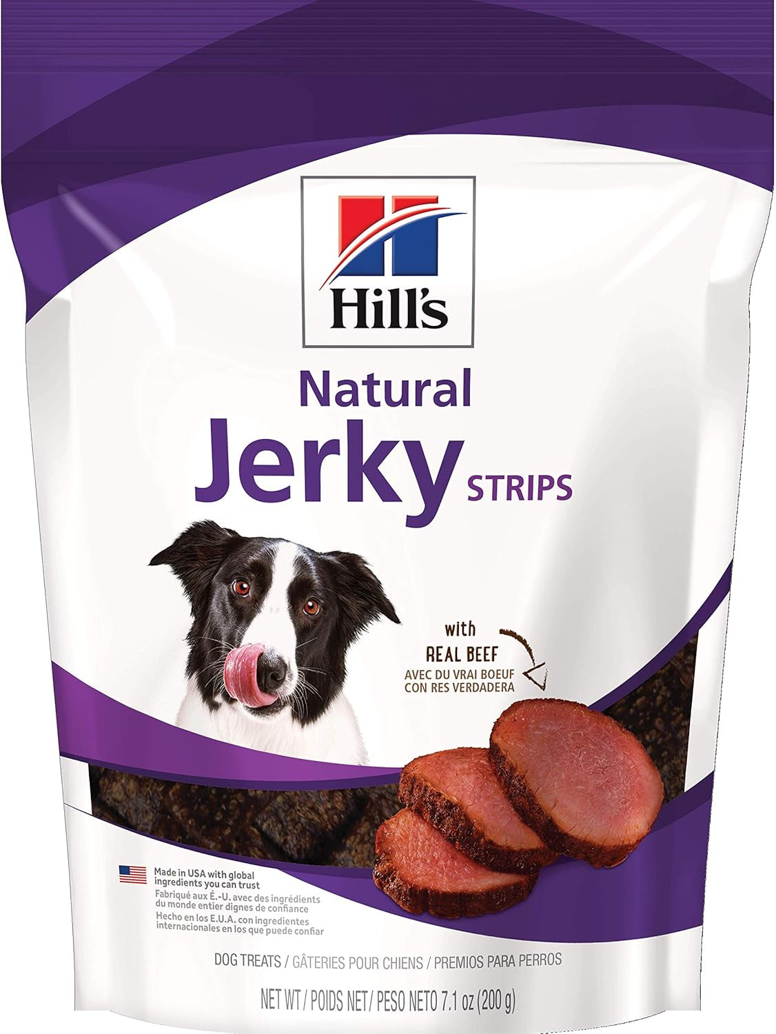 Natural Jerky Strips, All Life Stages, Great Taste, Dog Treats, Beef, 7.1 Oz Bag