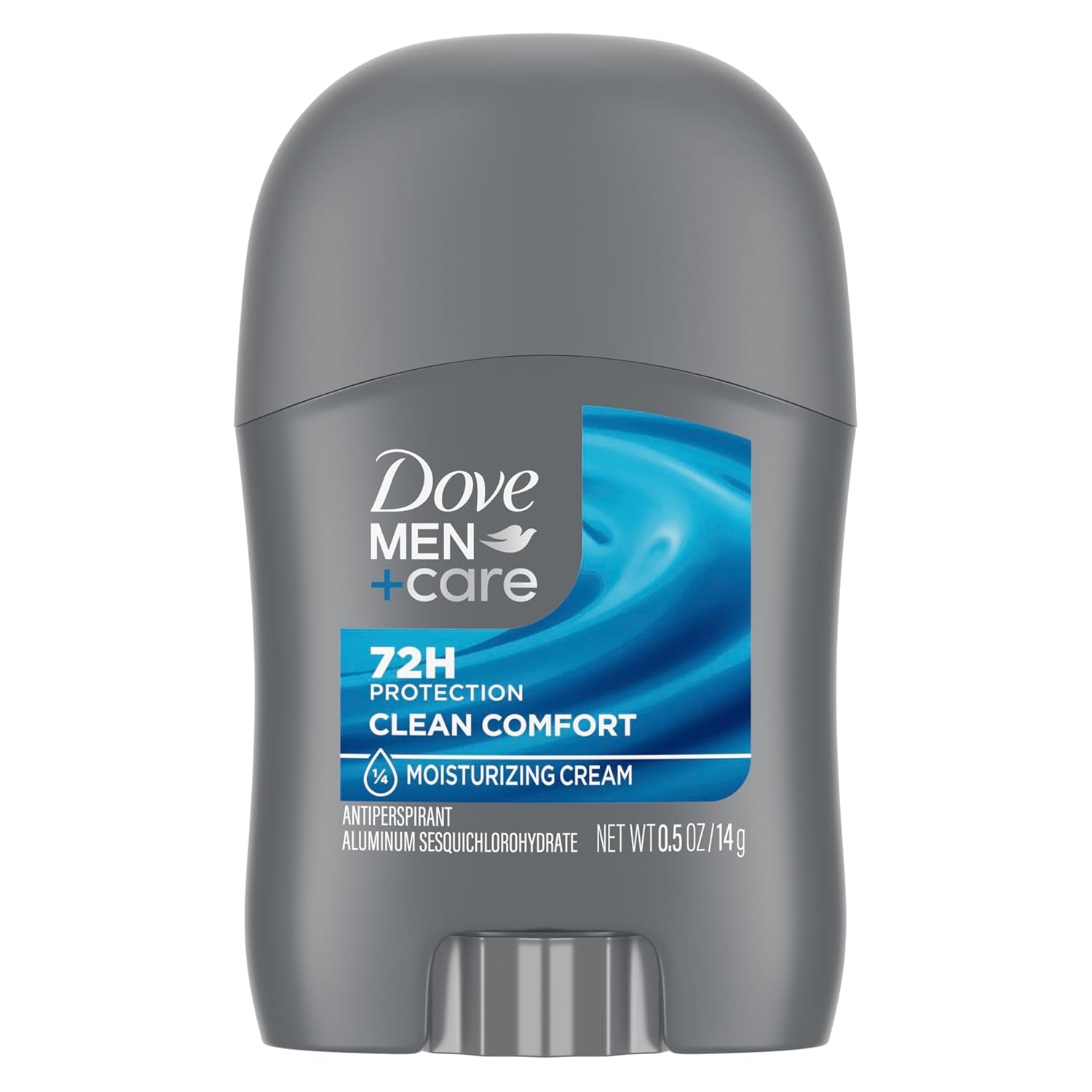 Dove Men+Care Antiperspirant Deodorant Stick Clean Comfort 72-Hour Sweat & Odor Protection Antiperspirant for Men with 1/4 Moisturizing Cream 0.5 Oz