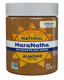 Natural Creamy Almond Butter, No Stir, No Sugar or Salt Added, 12 Ounce Jar