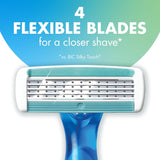 Soleil Comfort Women'S Disposable 4 Blade Razors, Perfect for Shaving Needs, Razor Gift Sets for Women, 10-Pack