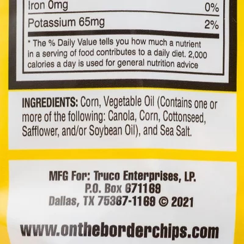 On the Border Cantina Thins Tortilla Chips, 22.25 Oz.