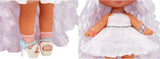 Sweetest Gems™ April Sparkles 7.5" Fashion Doll Diamond Birthstone Inspired with White Hair, Ruffle Satin Dress & Brush, Poseable, Great Toy Gift Girls Boys Ages 5 6 7 8+ Years