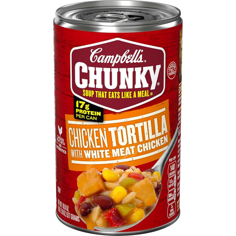 Chunky Soup, Chicken Tortilla Soup with Grilled White Meat Chicken, 18.6 Oz Can