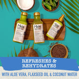 Lightweight Curls + Flaxseed Shampoo, Paraben Free, Silicone Free, 13 Fl Oz,Green