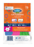 Kids Fun Flossers, Removes Food & Plaque, 75 Count, 3 Pack