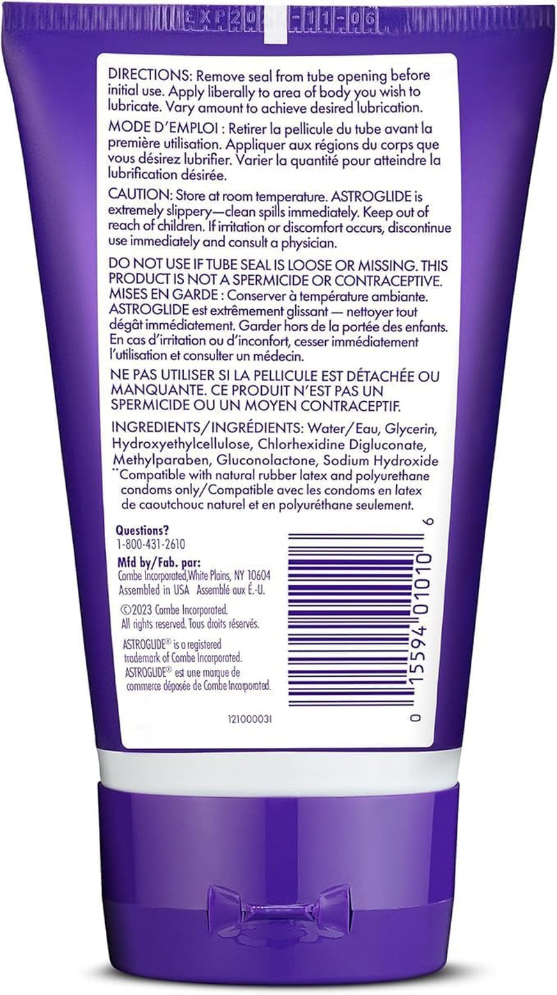 Water Based Lube (4Oz), Ultra Gentle Gel Personal Lubricant for Vaginal and Anal Sex, Stays Put with No Drip, Sex Lube, Long-Lasting for Men, Women and Couples, Safe for Toys