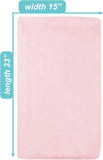 100% Natural Breathable Cotton Jersey Knit Fitted Bassinet Sheet, Pink, 15" X 33", Soft Breathable, for Girls