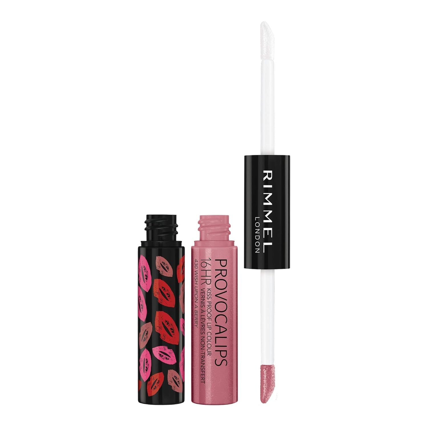 London Provocalips 16Hr Kiss-Proof Lip Color - Two-Step Liquid Lipstick to Lock in Color and Shine - 430 Wish upon a Berry, .14 Fl.Oz.